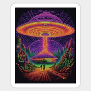 Psychadelic UFO Sticker